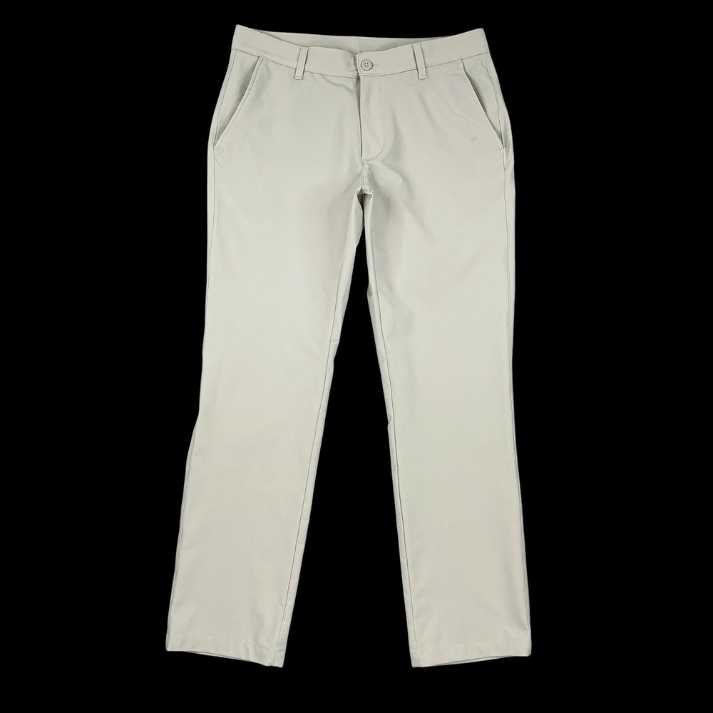 Under Armour Pants Men 34x32 (ACTUAL 34x31) Beige Athletic Taper 1350053 Golf